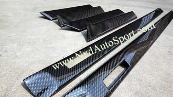 bmw e36 m3 carbon fiber skinning side mouldings from NVD Autosport