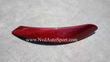 bmw f30, f32, f34 gt, f80 m3, f82 m4 red carbon fiber interior door pull cap by nvd autosport