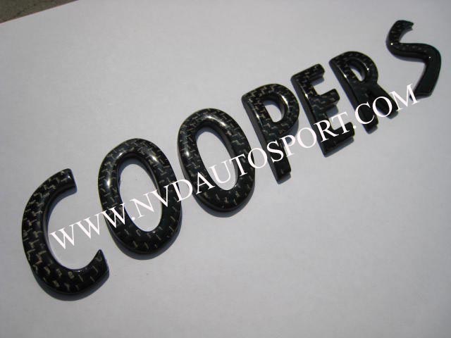 BMW Mini R50 R52 R53 R56 Cooper S carbon fiber COOPER S logo