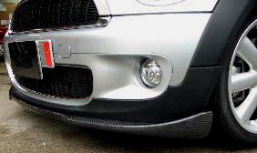 BMW Mini R56 Cooper S carbon fiber front spoiler and front splitters