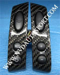 BMW Mini R50, R52, R53 carbon fiber  2 spokes MFSW steering wheel trims