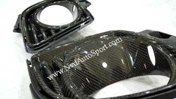 Mini R56 R57 R58 R59 Carbon fiber JCW Front bumper fog lamp cover