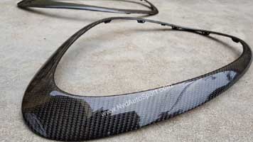 BMW Mini R60 Countryman Carbon Fiber Exterior Headlamp trims