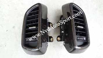 Porsche Cayenne 958 Carbon fiber skinning interior front side air con panels from NVD Autosport